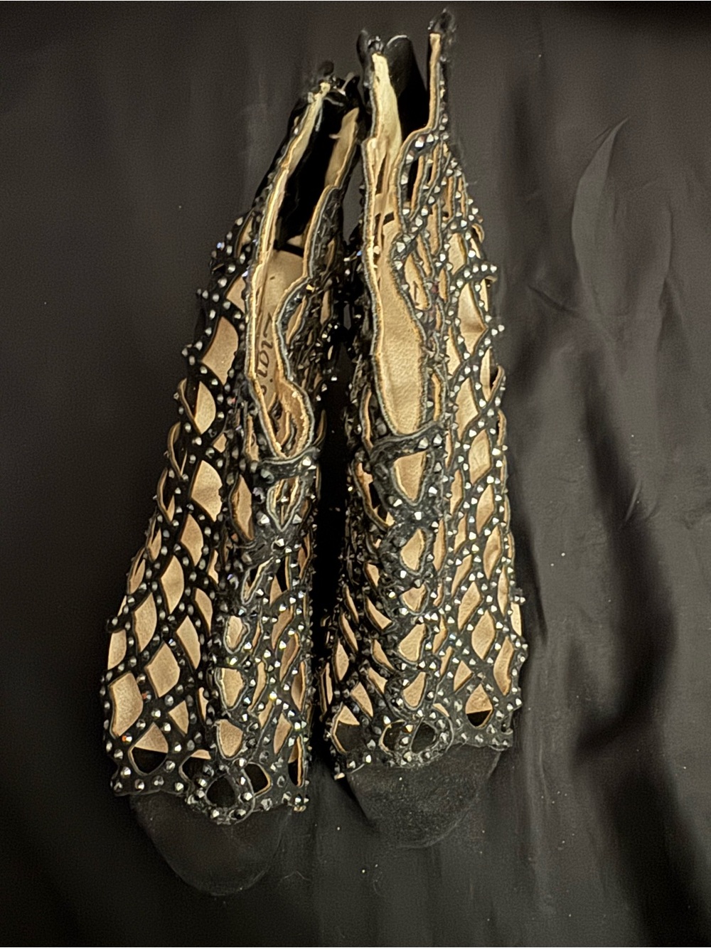 Black Cutout Studded Women’s Bag - Unbranded
